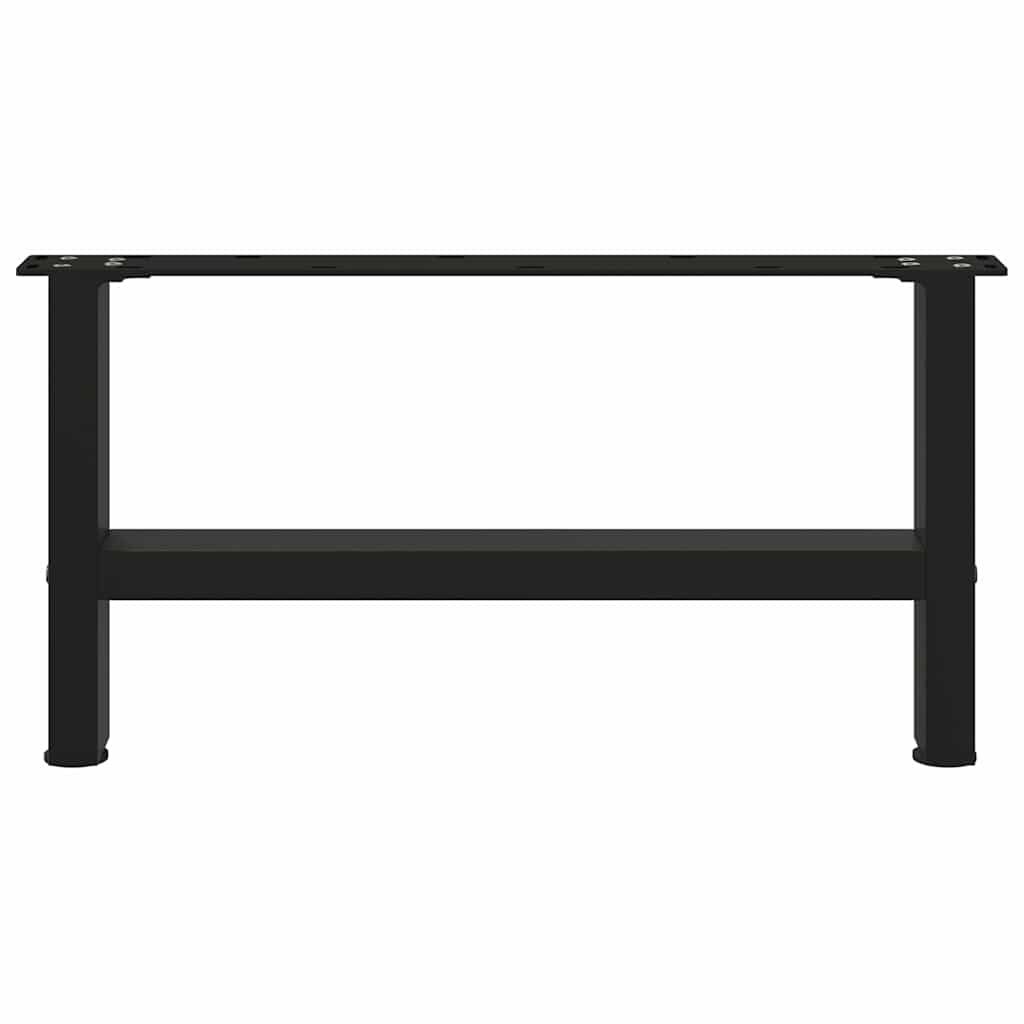 Couchtischbeine Schwarz 2 Stk. 60x(30-31) cm Stahl