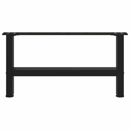 Couchtischbeine Schwarz 2 Stk. 60x(30-31) cm Stahl