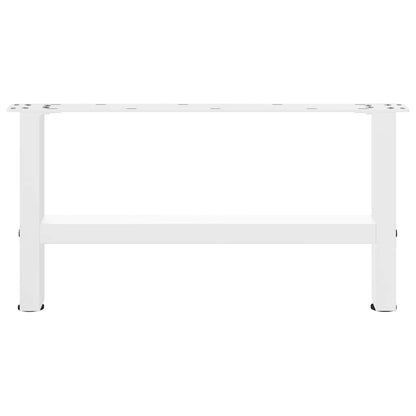 Couchtischbeine Weiß 2 Stk. 60x(30-31) cm Stahl