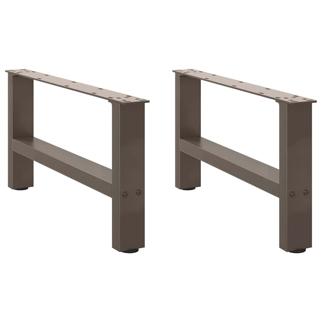 Couchtischbeine Naturstahl 2 Stk. 60x(30-31) cm Stahl