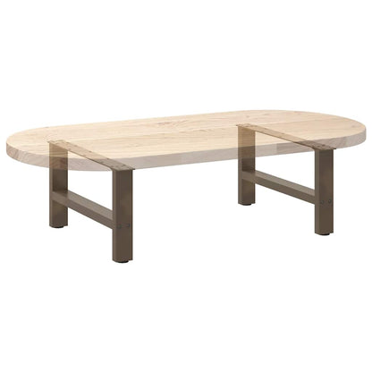 Couchtischbeine Naturstahl 2 Stk. 60x(30-31) cm Stahl