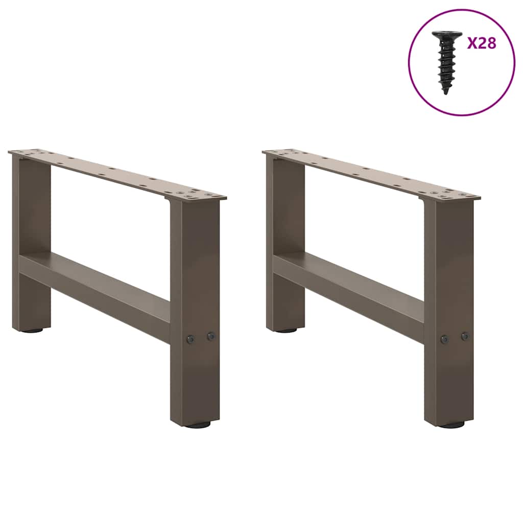 Couchtischbeine Naturstahl 2 Stk. 70x(30-31) cm Stahl