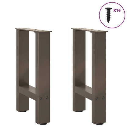 Couchtischbeine Naturstahl 2 Stk. 28x(42-43) cm Stahl