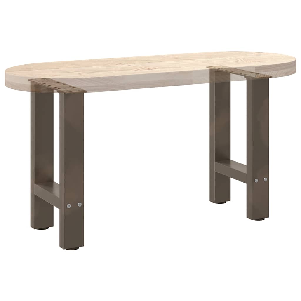 Couchtischbeine Naturstahl 2 Stk. 28x(42-43) cm Stahl