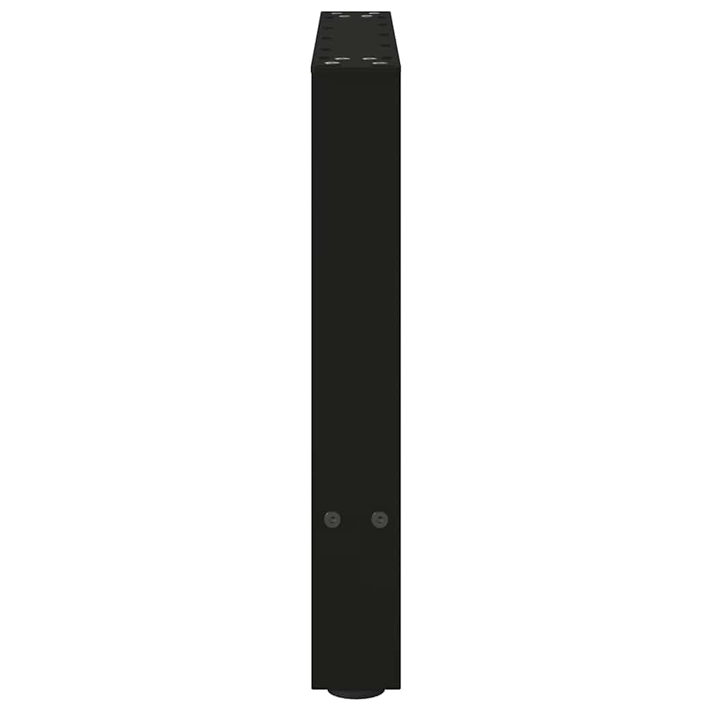 Couchtischbeine Schwarz 2 Stk. 50x(42-43) cm Stahl