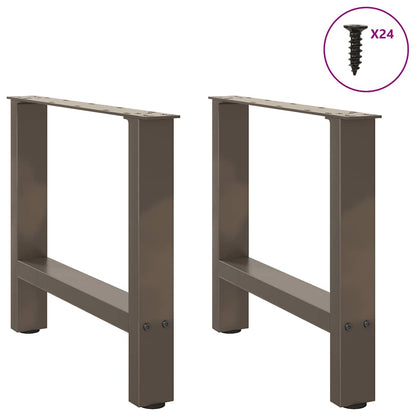 Couchtischbeine Naturstahl 2 Stk. 50x(42-43) cm Stahl