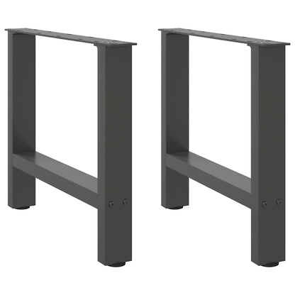 Couchtischbeine Anthrazit 2 Stk. 60x(42-43) cm Stahl