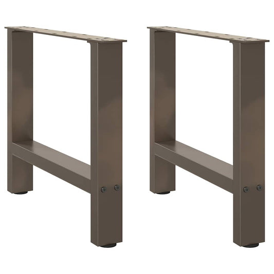 Couchtischbeine Naturstahl 2 Stk. 60x(42-43) cm Stahl