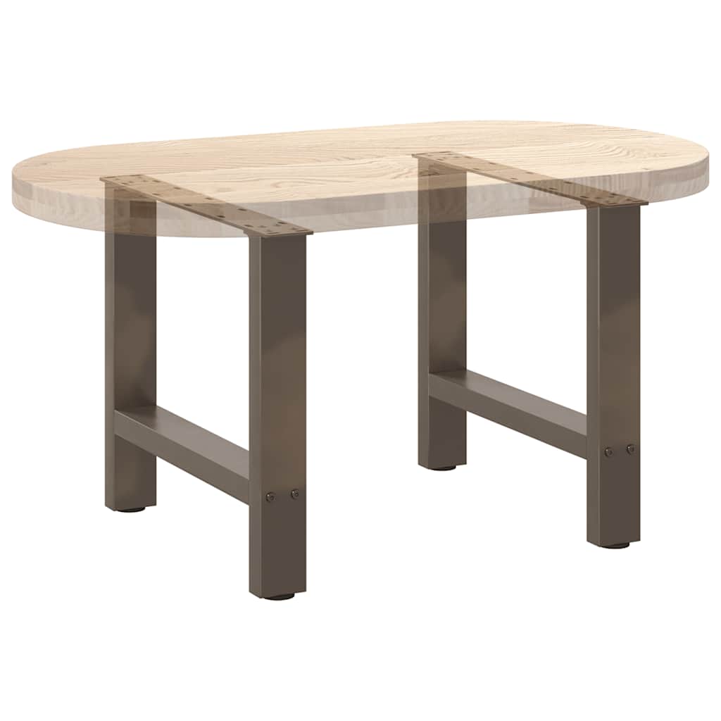 Couchtischbeine Naturstahl 2 Stk. 60x(42-43) cm Stahl