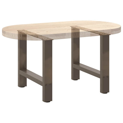 Couchtischbeine Naturstahl 2 Stk. 60x(42-43) cm Stahl