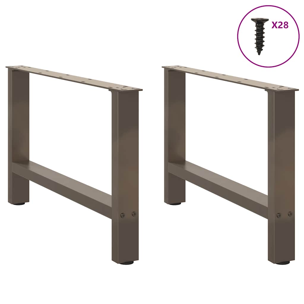 Couchtischbeine Naturstahl 2 Stk. 70x(42-43) cm Stahl