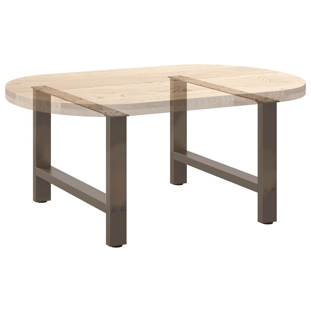 Couchtischbeine Naturstahl 2 Stk. 70x(42-43) cm Stahl