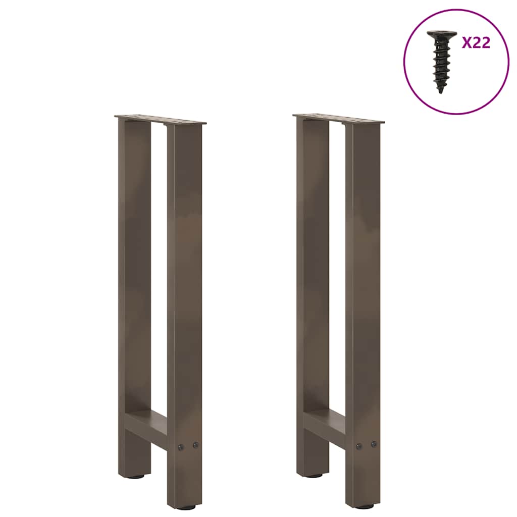 Konsolentischbeine Naturstahl 2 Stk. 38x(72-73) cm Stahl