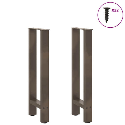 Konsolentischbeine Naturstahl 2 Stk. 38x(72-73) cm Stahl