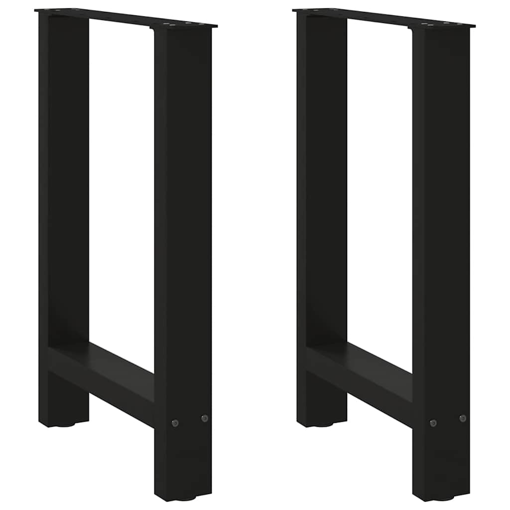 Esstischbeine Schwarz 2 Stk. 50x(72-73) cm Stahl