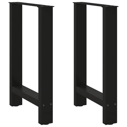 Esstischbeine Schwarz 2 Stk. 50x(72-73) cm Stahl