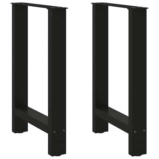 Esstischbeine Schwarz 2 Stk. 50x(72-73) cm Stahl