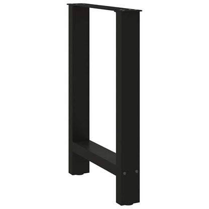 Esstischbeine Schwarz 2 Stk. 50x(72-73) cm Stahl