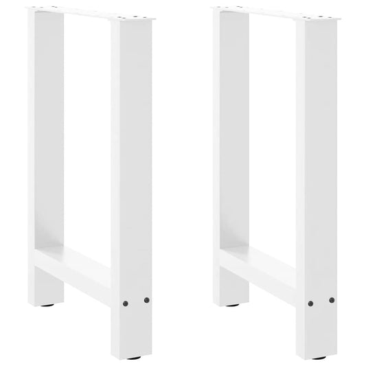 Esstischbeine Weiß 2 Stk. 50x(72-73) cm Stahl