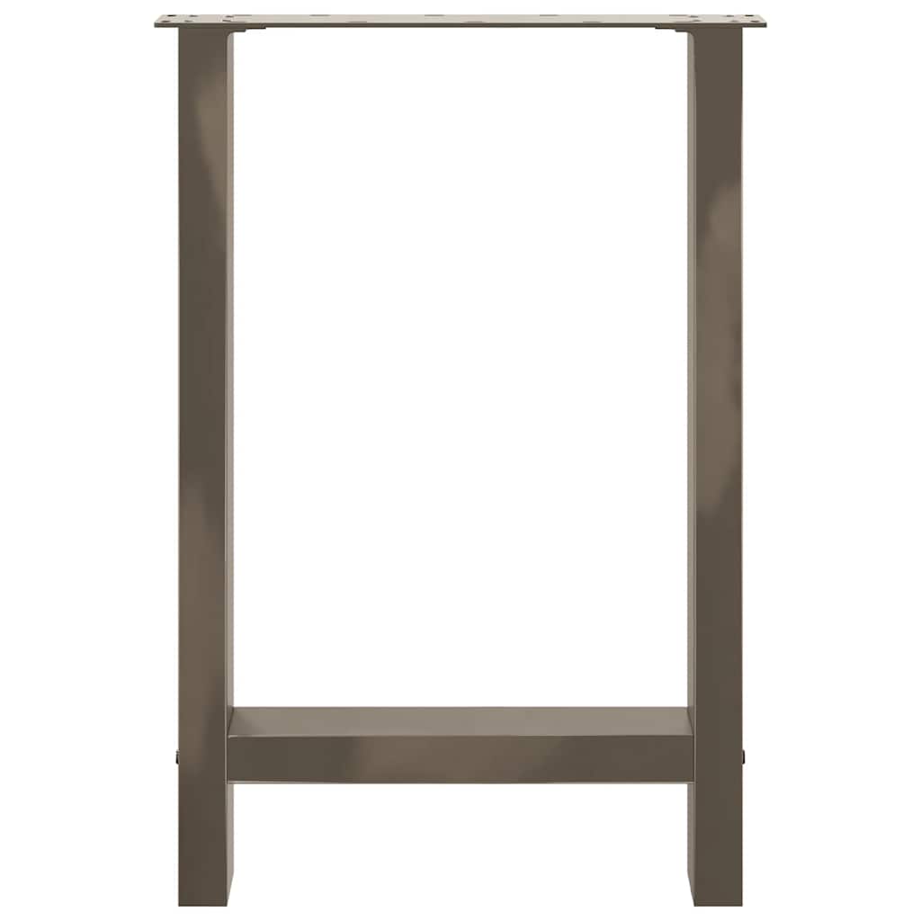 Esstischbeine Naturstahl 2 Stk. 50x(72-73) cm Stahl