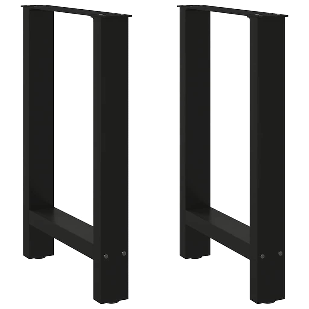 Esstischbeine Schwarz 2 Stk. 60x(72-73) cm Stahl