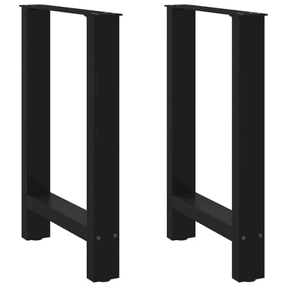 Esstischbeine Schwarz 2 Stk. 60x(72-73) cm Stahl