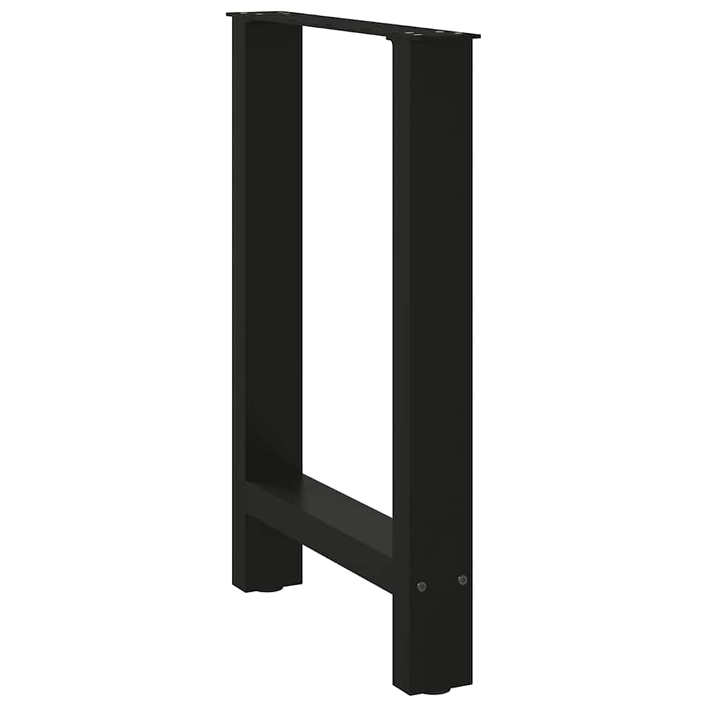 Esstischbeine Schwarz 2 Stk. 60x(72-73) cm Stahl