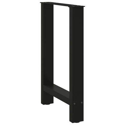 Esstischbeine Schwarz 2 Stk. 60x(72-73) cm Stahl