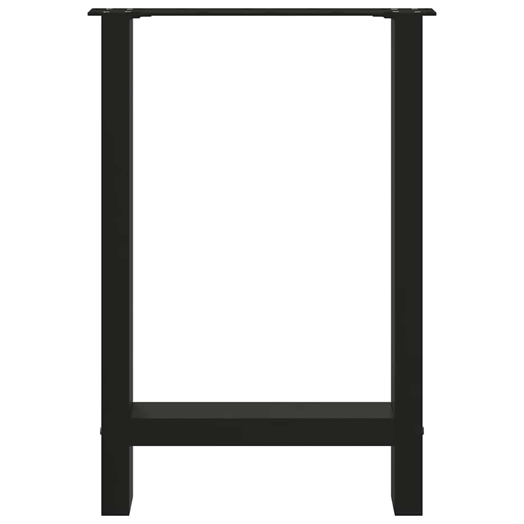 Esstischbeine Schwarz 2 Stk. 60x(72-73) cm Stahl