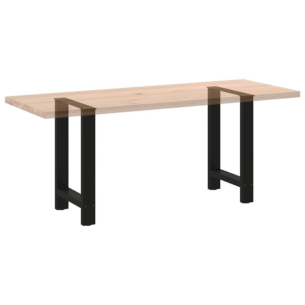 Esstischbeine Schwarz 2 Stk. 60x(72-73) cm Stahl