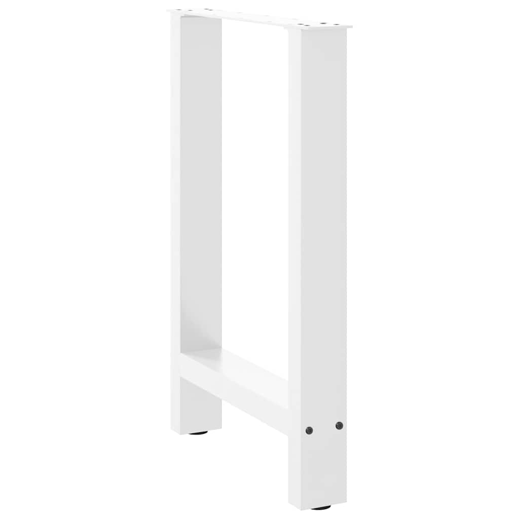 Esstischbeine Weiß 2 Stk. 60x(72-73) cm Stahl