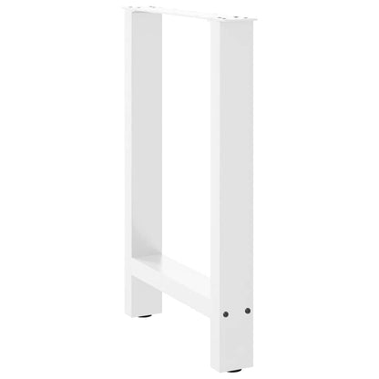 Esstischbeine Weiß 2 Stk. 60x(72-73) cm Stahl