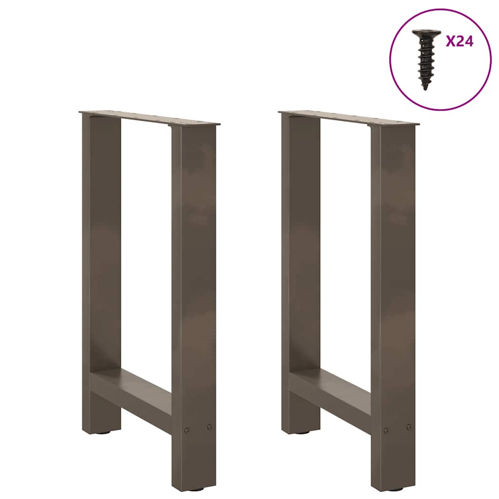 Esstischbeine Naturstahl 2 Stk. 60x(72-73) cm Stahl