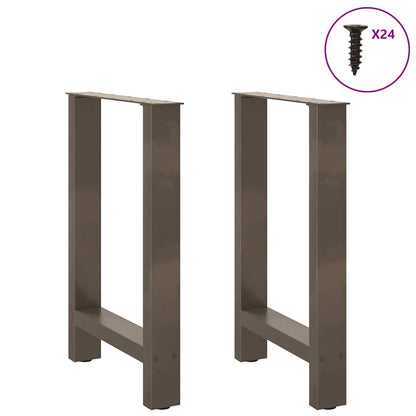 Esstischbeine Naturstahl 2 Stk. 60x(72-73) cm Stahl