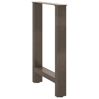 Esstischbeine Naturstahl 2 Stk. 60x(72-73) cm Stahl