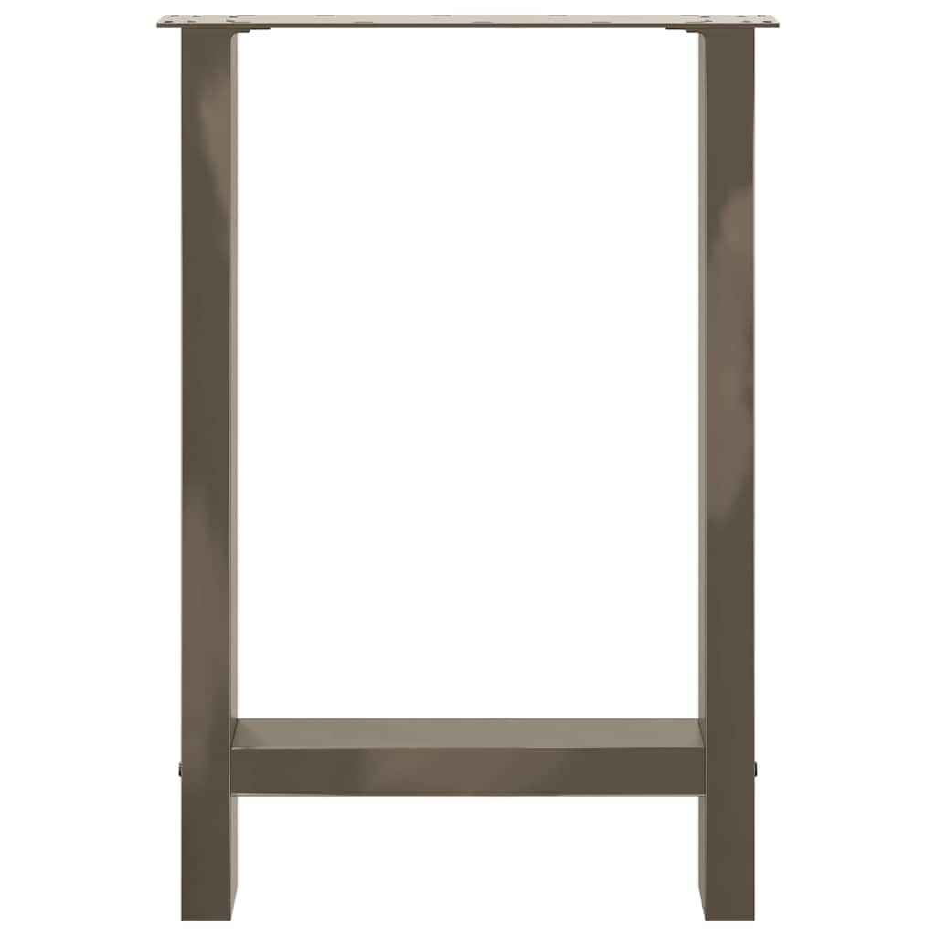 Esstischbeine Naturstahl 2 Stk. 60x(72-73) cm Stahl