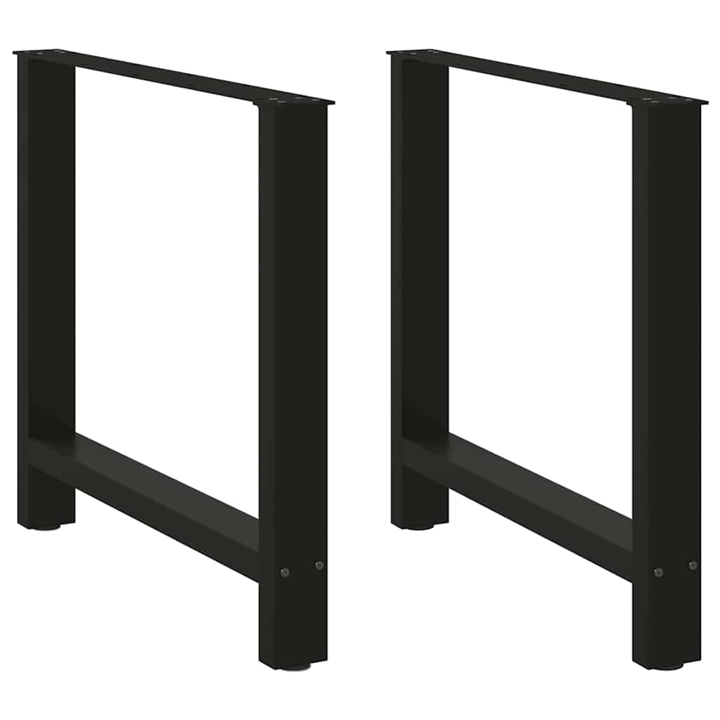 Esstischbeine Schwarz 2 Stk. 70x(72-73) cm Stahl