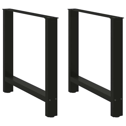 Esstischbeine Schwarz 2 Stk. 70x(72-73) cm Stahl