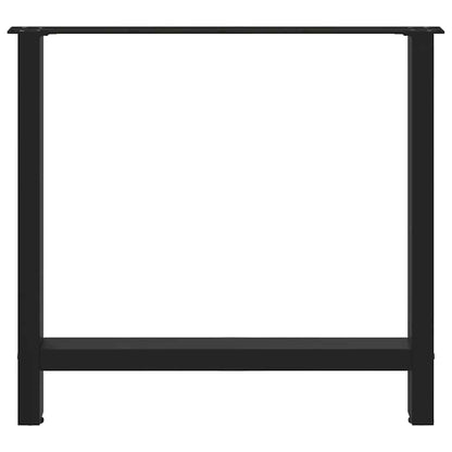 Esstischbeine Schwarz 2 Stk. 70x(72-73) cm Stahl