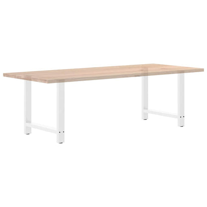 Esstischbeine Weiß 2 Stk. 70x(72-73) cm Stahl
