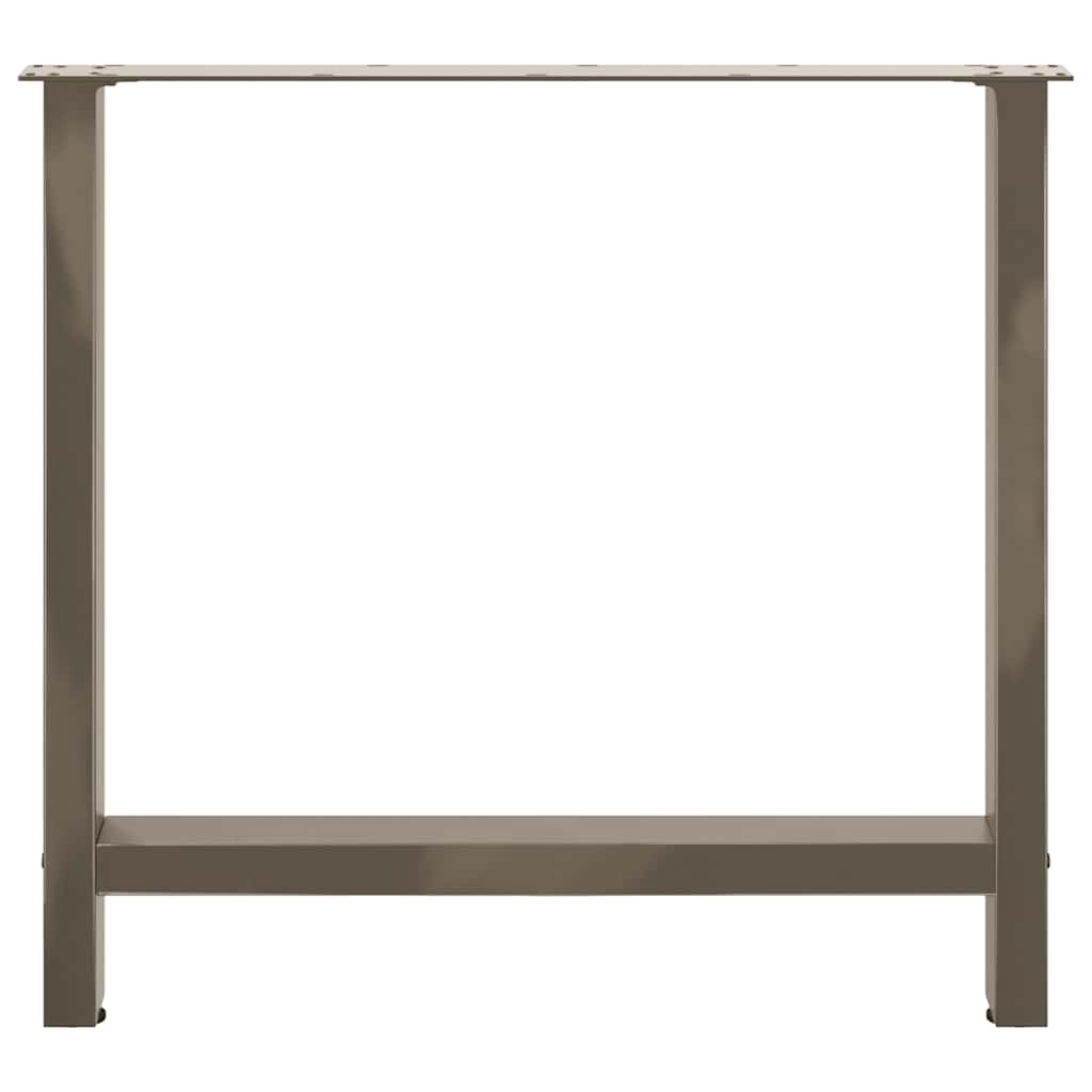 Esstischbeine Naturstahl 2 Stk. 70x(72-73) cm Stahl