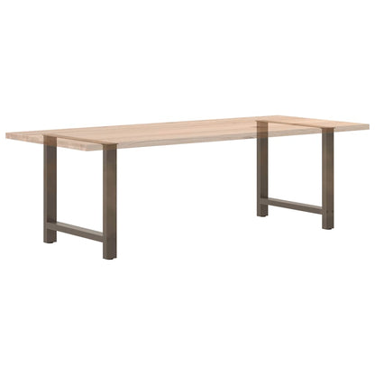Esstischbeine Naturstahl 2 Stk. 70x(72-73) cm Stahl