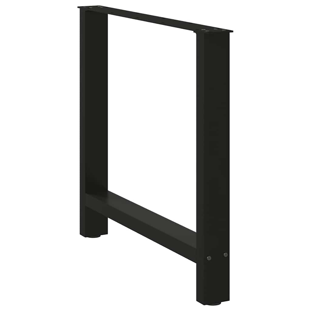 Esstischbeine Schwarz 2 Stk. 80x(72-73) cm Stahl