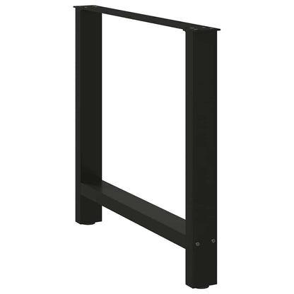 Esstischbeine Schwarz 2 Stk. 80x(72-73) cm Stahl