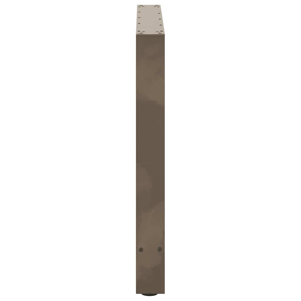 Esstischbeine Naturstahl 2 Stk. 80x(72-73) cm Stahl