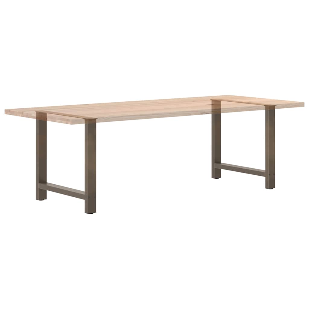 Esstischbeine Naturstahl 2 Stk. 80x(72-73) cm Stahl
