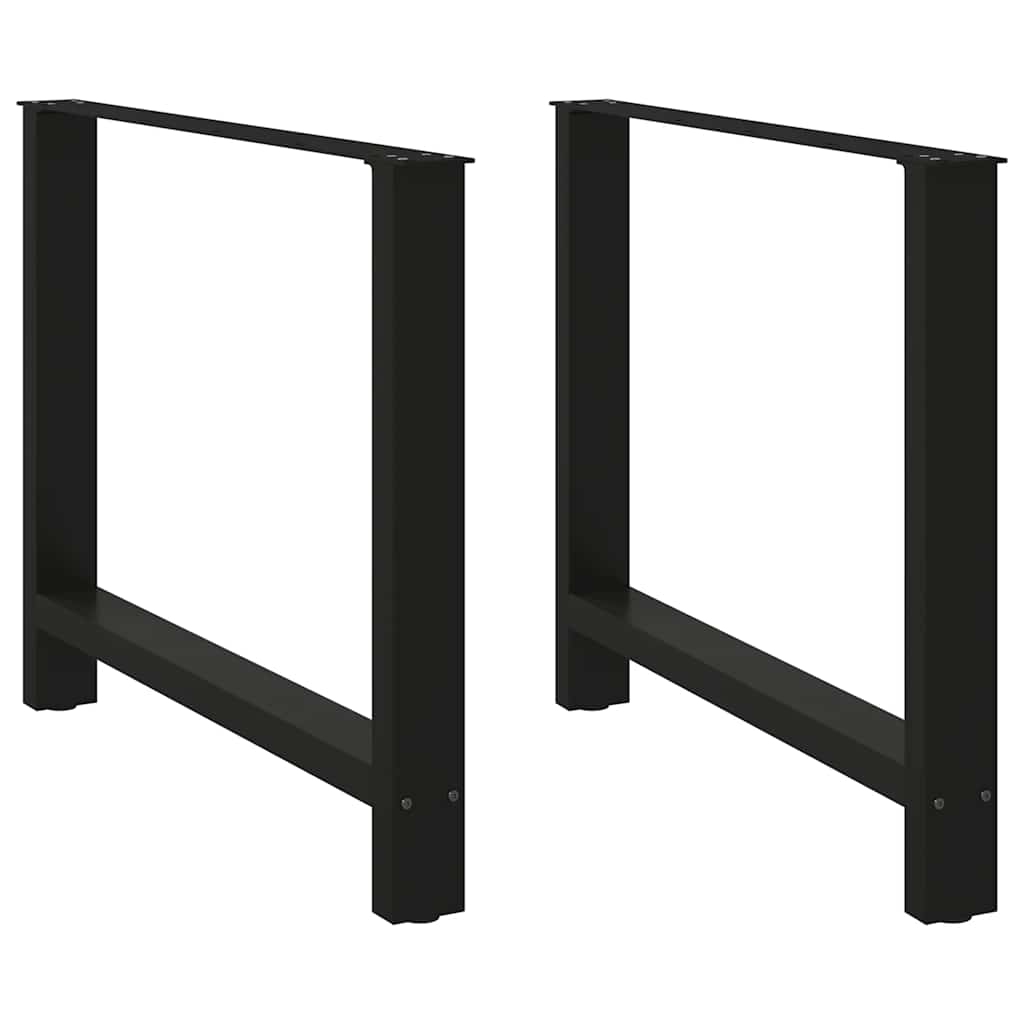 Esstischbeine Schwarz 2 Stk. 90x(72-73) cm Stahl