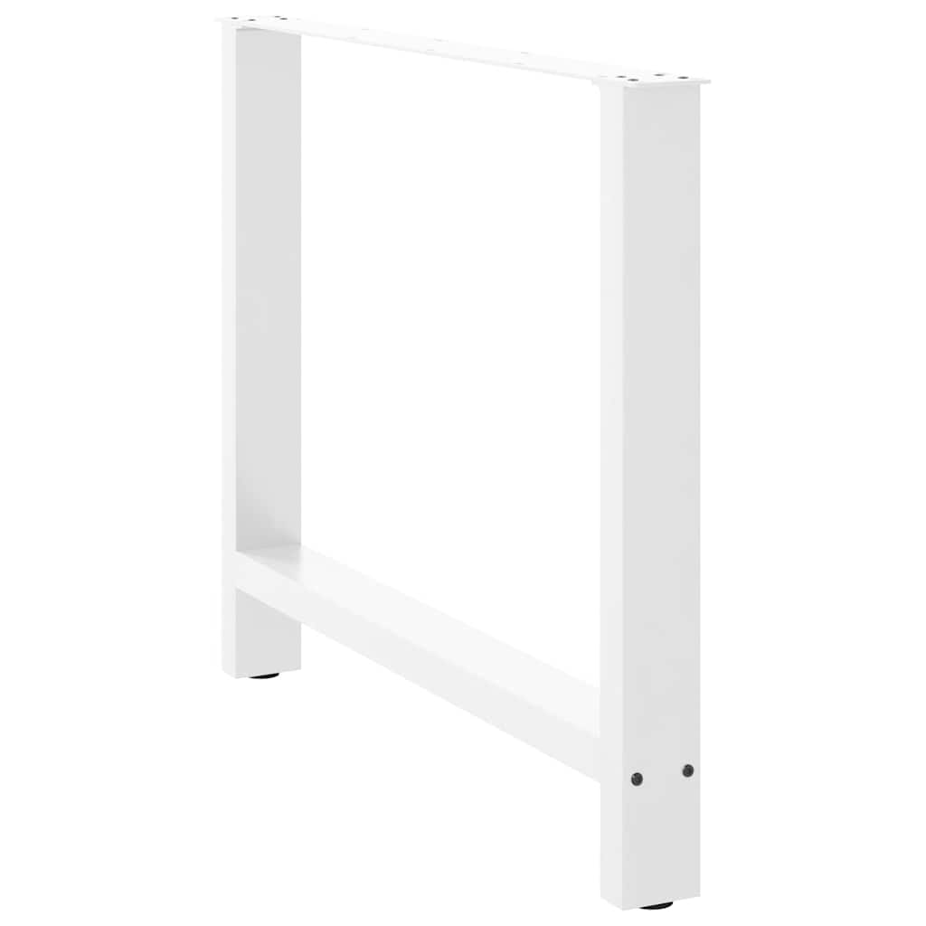 Esstischbeine Weiß 2 Stk. 90x(72-73) cm Stahl