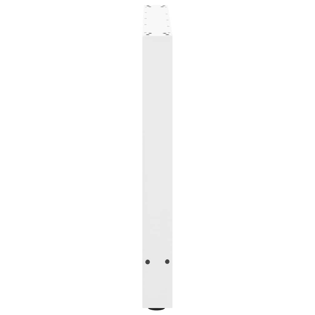 Esstischbeine Weiß 2 Stk. 90x(72-73) cm Stahl