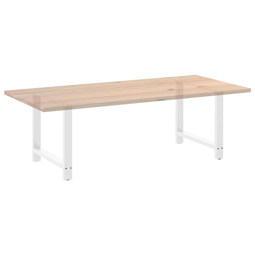 Esstischbeine Weiß 2 Stk. 90x(72-73) cm Stahl